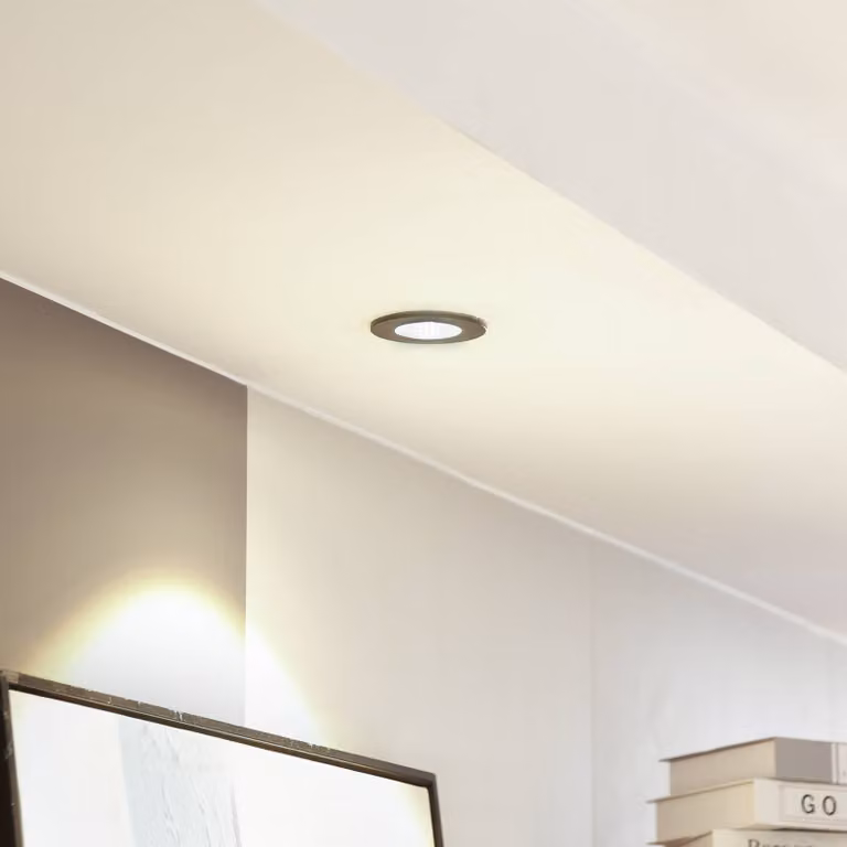 Arcchio Faretto a LED Lirin, nero, 2.700K Lirin Arcchio, dimmerabile, Nero, Soggiorno / Sala da pranzo, Alluminio, Moderno