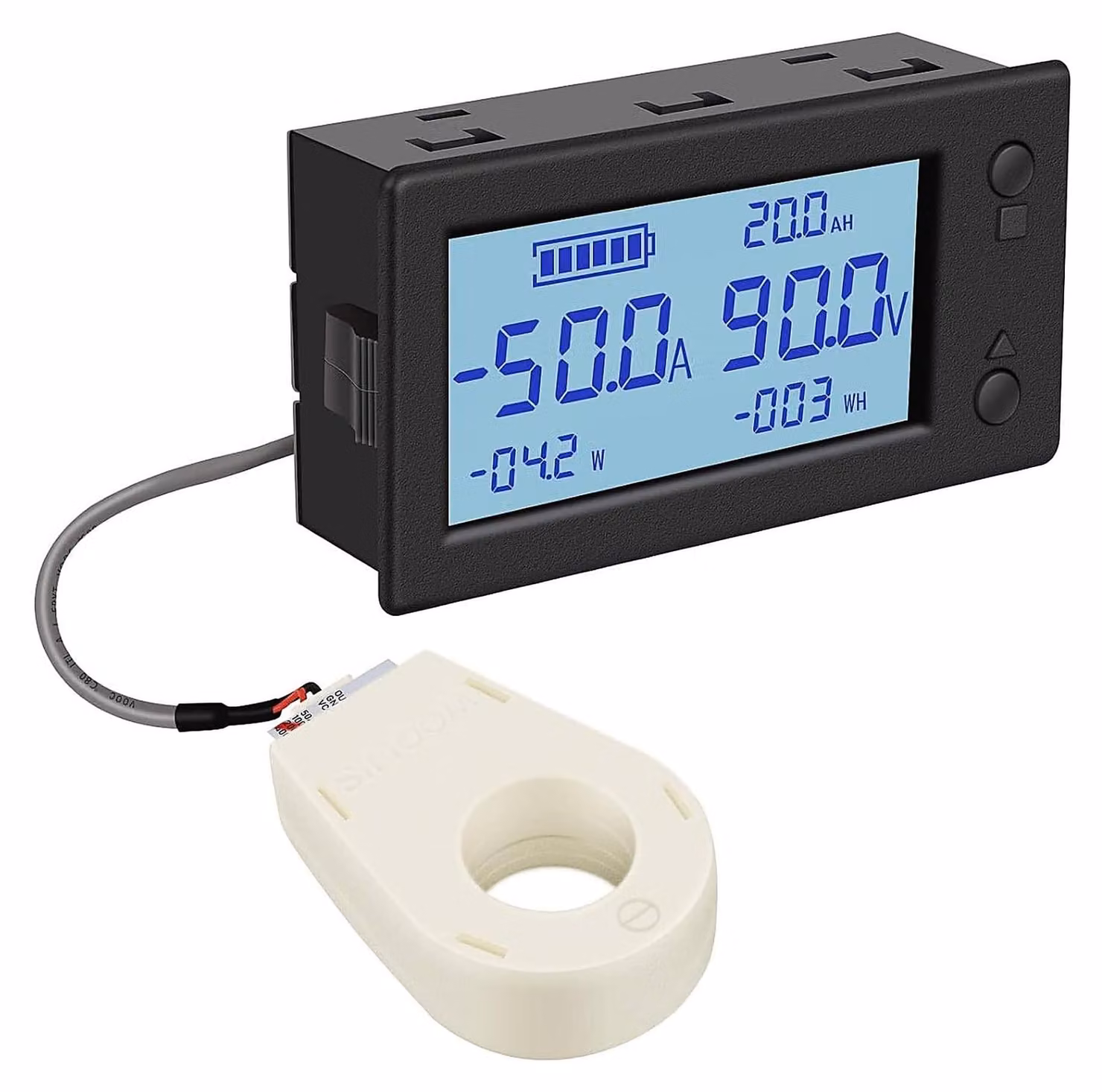 Accu-monitor con voltmetro e amperometro, per tensioni fino a 300 V e correnti continue fino a 100 A, 200 A o 400 A