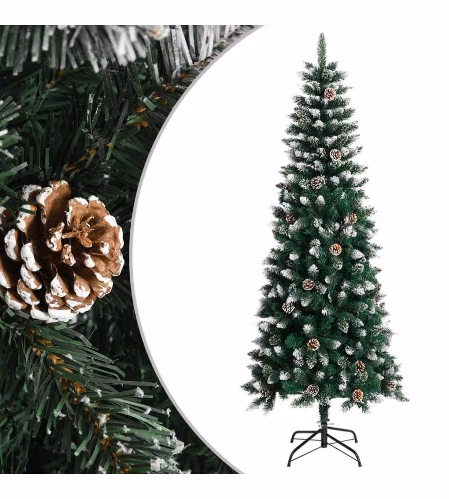 Albero di Natale artificiale verde vidaXL in PVC, Altezza: 210 cm