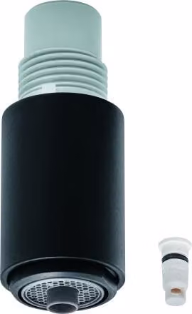 GROHE spray di risciacquo 48427, per miscelatore monocomando per lavello GROHE Blue, bocca C, contiene: Doppio aeratore per GROHE Blue, estraibile, superficie GROHE StarLight, nero velluto
