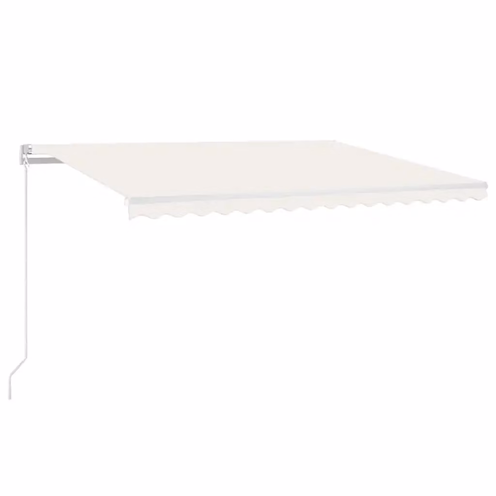 vidaXL Tenda da Sole Retrattile Automatica con Telecomando in Alluminio e Poliestere, L: 450 cm, P: 300 cm, Colore Beige/Bianco – 2