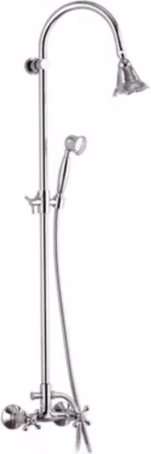 Rubinetto doccia con colonna saliscendi, doccetta e soffione - serie liberty