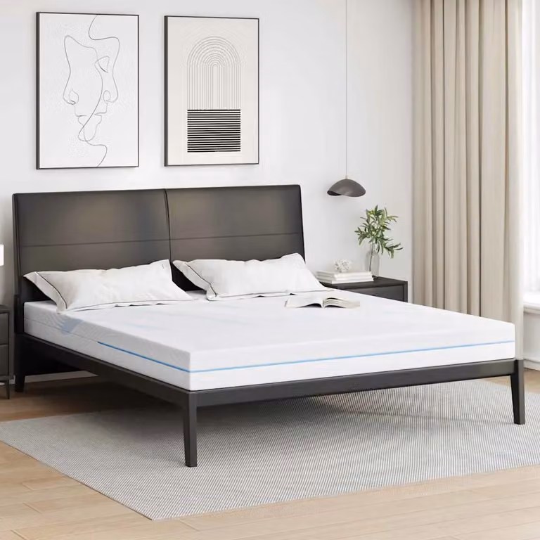 vidaXL Materasso in Comfort Foam Bianco L: 180 cm, P: 200 cm