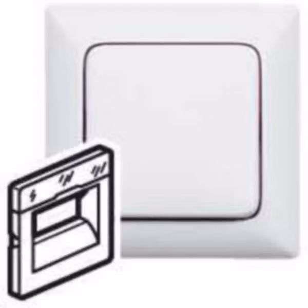 Legrand Creo coperchio VDI 30°, piatto, con portaetichette ultra bianco Pro21 776275