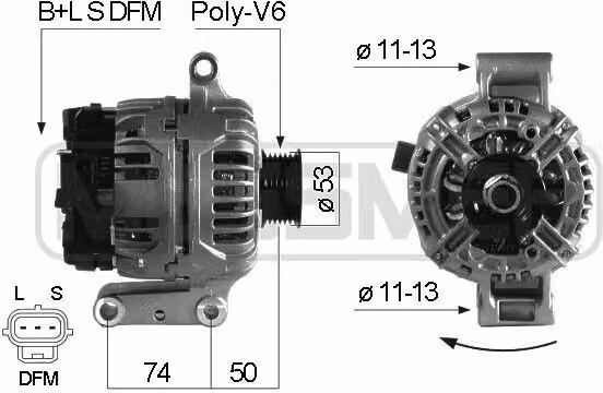 ERA 210443A Alternatore 105 A 14 V per FORD TRANSIT Bus (FD, FB, FS, FZ, FC), TRANSIT Furgone (FA), TRANSIT Pianale/Telaio
