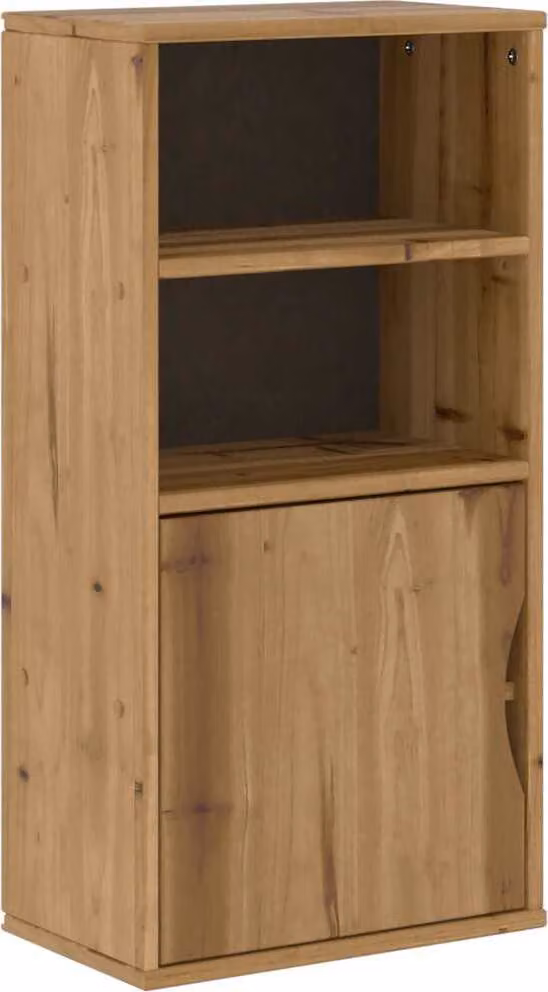 Armadietto Laterale ODDA 40x24x79 cm in Legno Massello di Pino