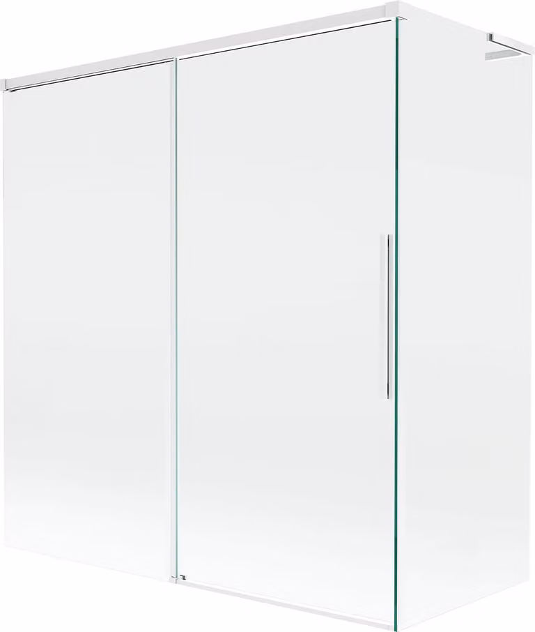 Mexen Rox L parete doccia vasca 2 ante scorrevoli 150 + 70 x 150 cm, trasparente, bianco - 8C9L-150-070-20-00