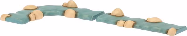 Set di 2 pezzi fiume dritto e curvo per Presepe Classico Thun colore blu