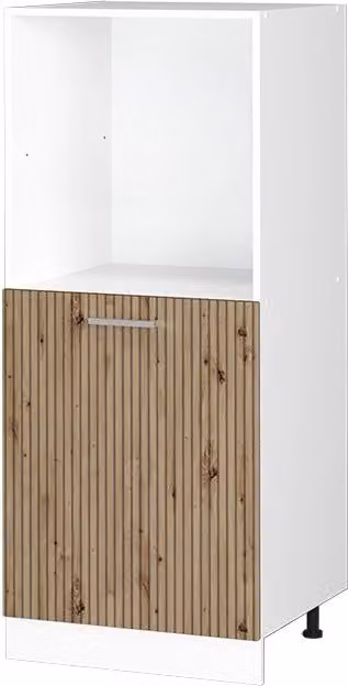 Mobile per forno da incasso R-Line Rovere artigianale/Bianco 60 cm Vicco