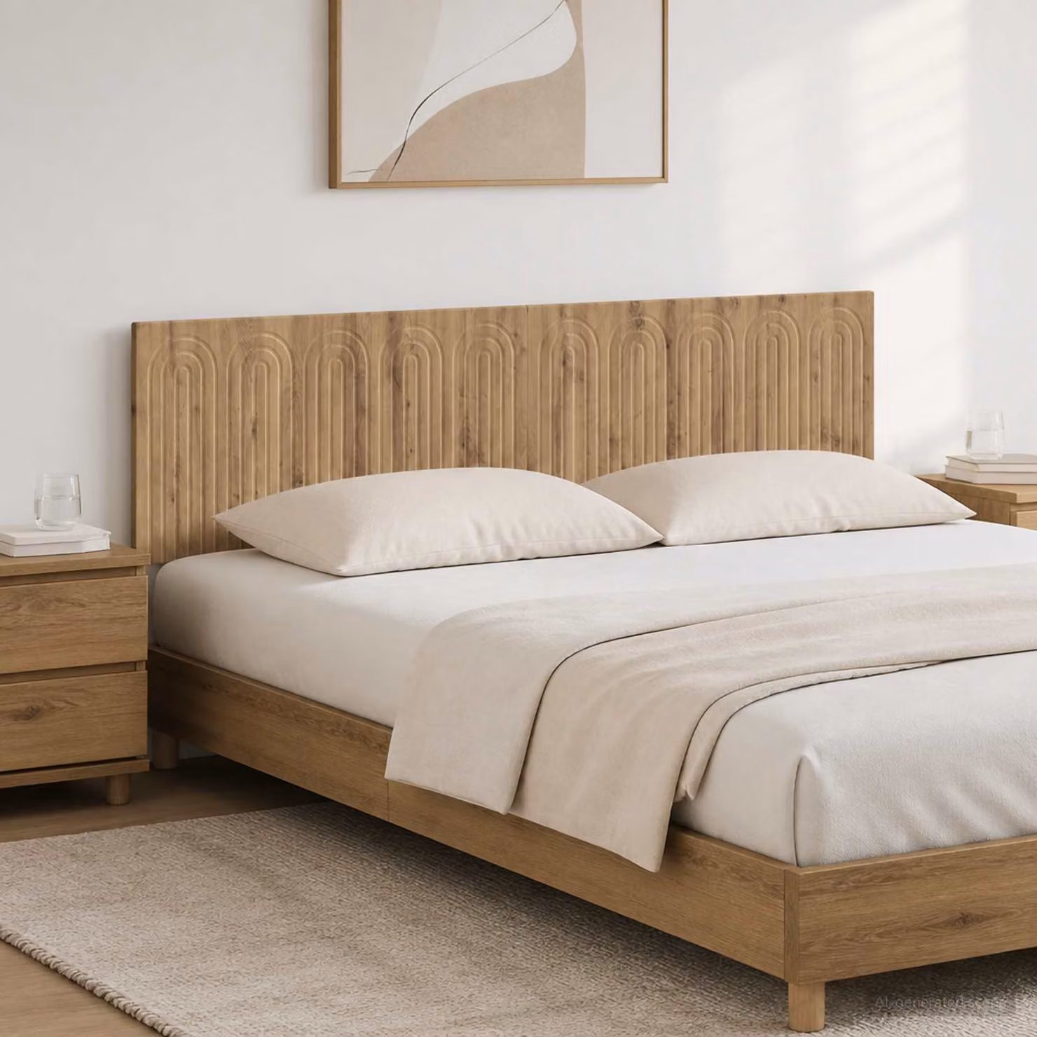 Testiera da muro vidaXL ALKMAAR in legno marrone con design moderno e geometrico