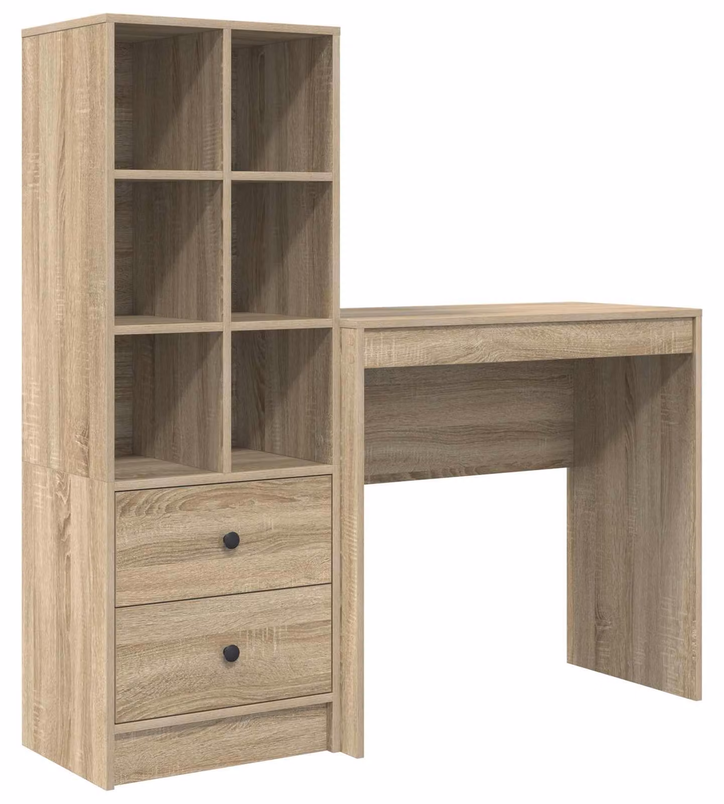 Scrivania con cassetto con lo scaffale 2 pcs Rovere Sonoma