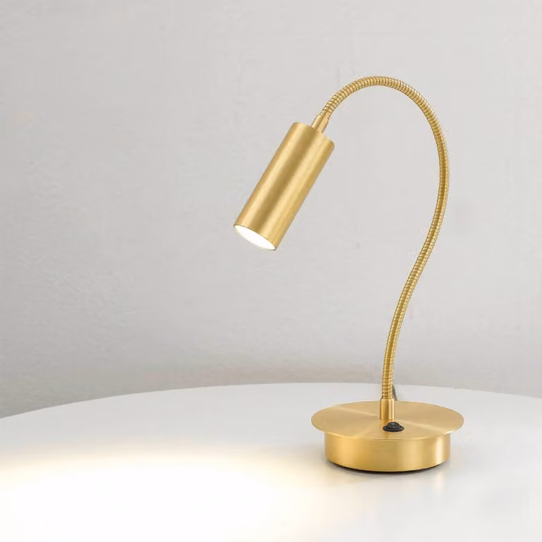Cremasco Lampada da tavolo 7538, Ottone / Oro, Soggiorno / Sala da pranzo, Ottone, Moderno, Lampada da tavolo
