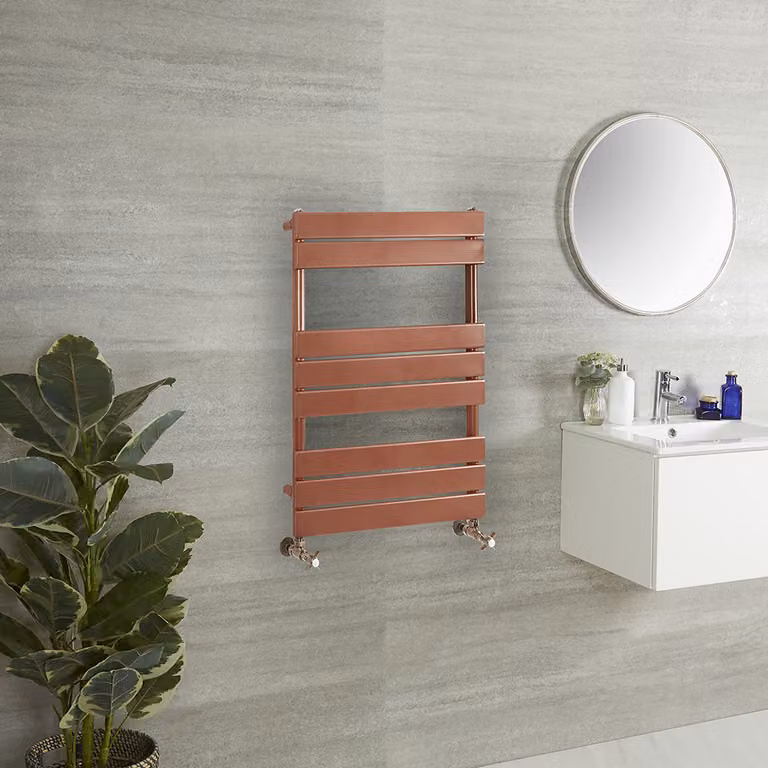 Scaldasalviette di Design - 825mm x 450mm - Rame Metallizzato - Lustro