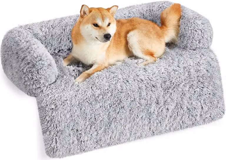 Feandrea FluffyHug letto per cani in peluche, coperta per cani da divano, protezione per cani da divano, cuscino per cani, taglia XL, per cani di taglia media e grande, 110 x 95 x 18 cm,