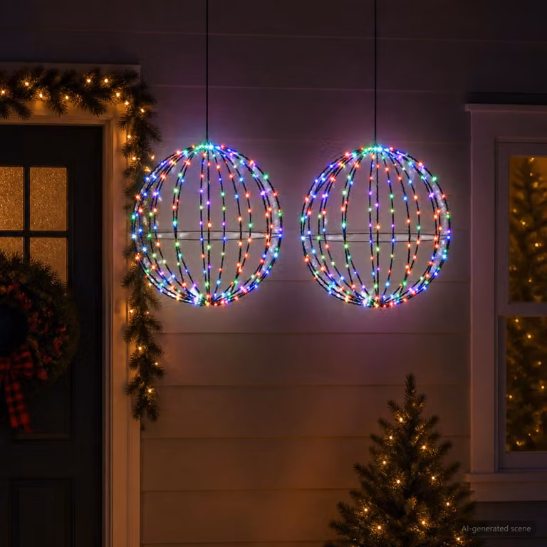 vidaXL Luce a punta di Natale 2 pz 320 LED Multicolore