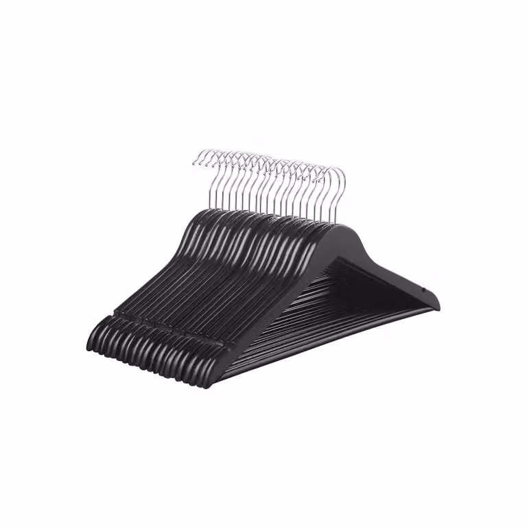 Set di 20 Grucce in Legno, Nero / Set di 50