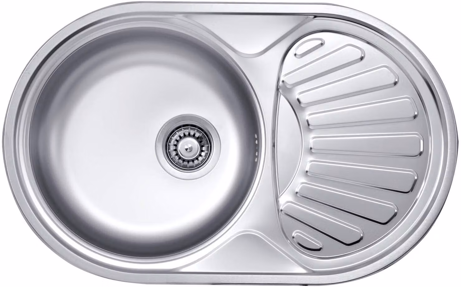1-bowl steel sink with drainer