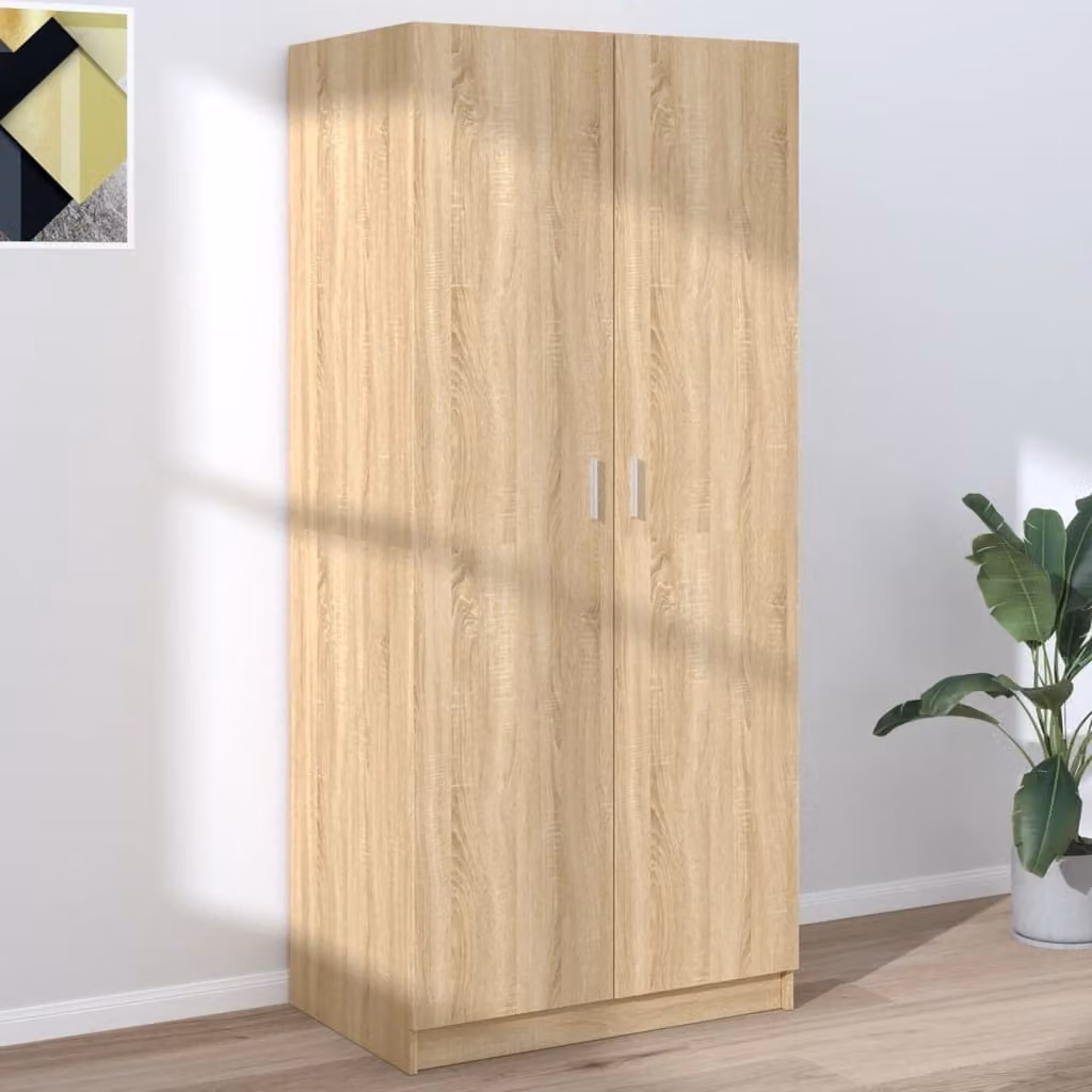 vidaXL Armadio rovere Sonoma 80x52x180 cm in legno - Armadio - Armadi - Armadio a muro - Guardaroba - Armadio