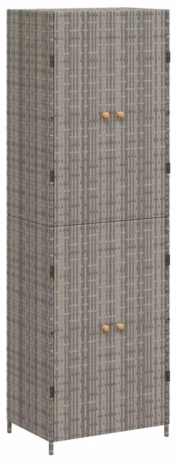 Armadio da esterno grigio - 59 x 40 x 180 cm - Ideale per giardino e terrazzo