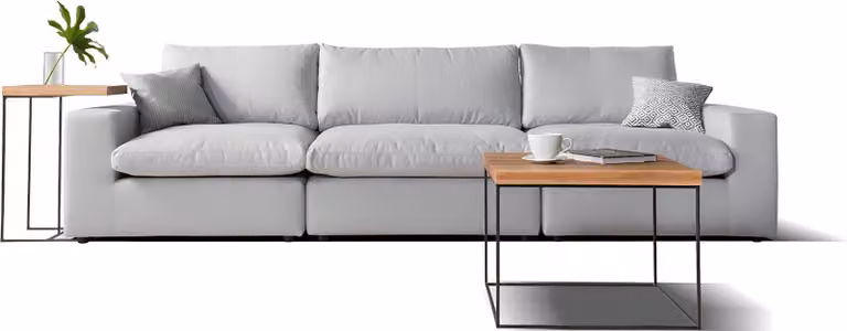 Sofa 3 Sitzer Stoff Couch Design Couch Polster Textil Modern Grau Dreisitzer