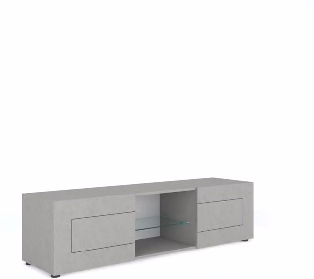 Porta TV 2 ante con vano a giorno 150x40x40 cm Elios cashmere