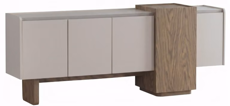 Mobile bar moderno grigio in legno per la sala da pranzo, set contenitore, lussuoso ed elegante
