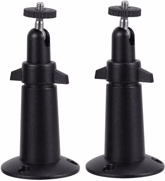 Set di montaggio a parete per telecamera, supporto di sicurezza regolabile, staffa da parete, supporto per telecamera da interno ed esterno, nero