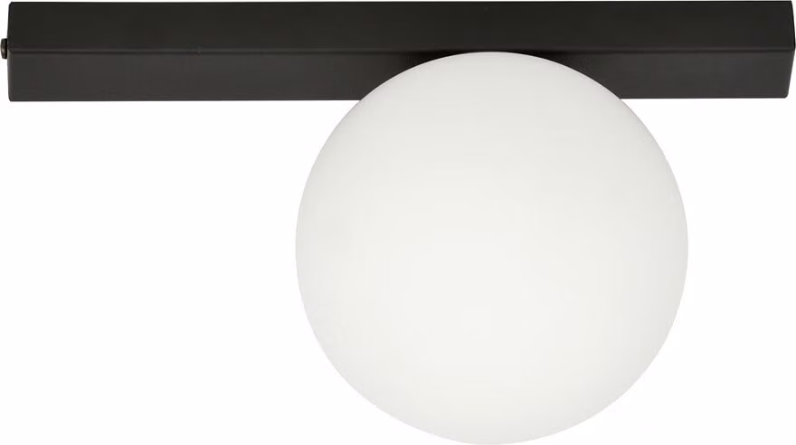 Lampada da soffitto Emibig 1xE14 40W FIT 1 NERO/OPAL 1124/1
