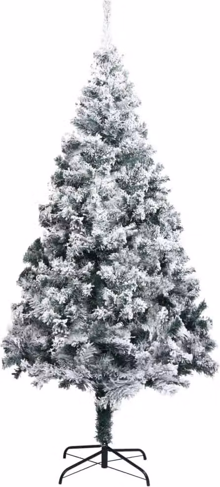Albero di Natale Artificiale con Neve Fioccata Verde 210 cm PVC