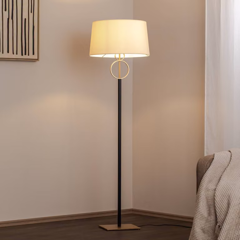Lampada da terra Priam Argon, Nero, Soggiorno / Sala da pranzo, Metallo, Lampada da terra