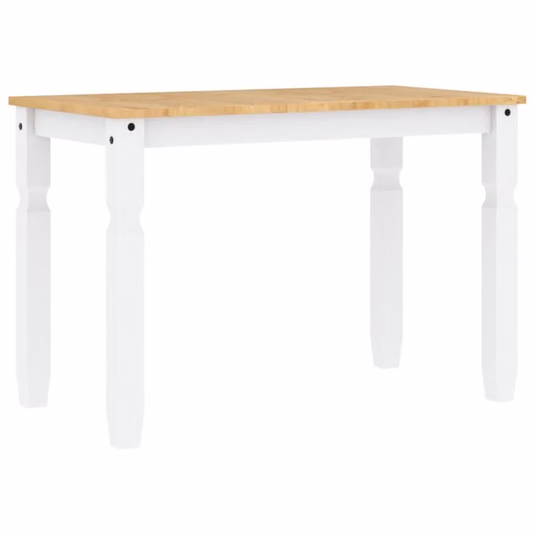Tavolo da Pranzo 112x60x75 cm in Legno Massello di Pino