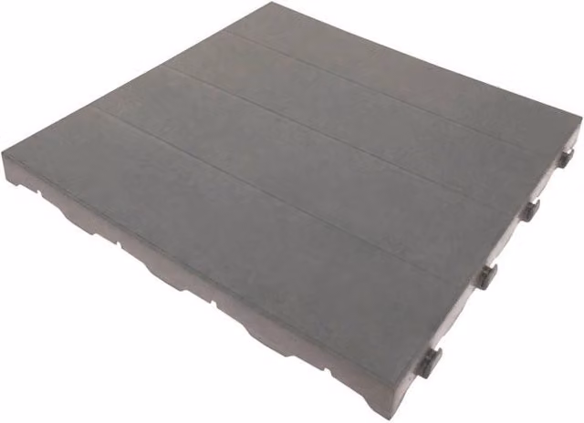 Piastrella in plastica per esterno e giardino Digiplastics Grigia L/P: 40 x 40 cm