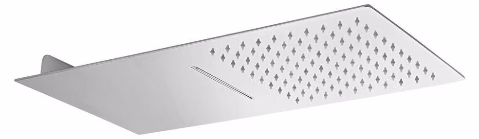 Soffione a parete SLIM con cascata, 250x550 mm, acciaio inox lucido