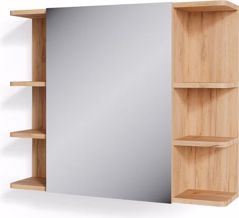 Specchio contenitore bagno Vicco Fynn Rovere 79.6 x 64 cm, Model 37276