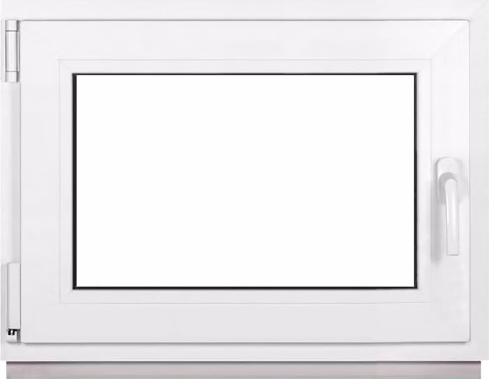 Finestre per cantina Framex Finestre in PVC bianche Larghezza x altezza 75 x 50 cm (750 x 500 mm) doppia (32 mm) rotazione/inclinazione DIN sinistra - Premium - Tutte le misure
