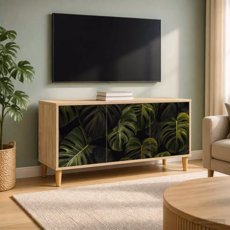 Mobile TV ELBURG vidaXL in legno ingegnerizzato Sonoma, L 102 x P 33 x H 50 cm