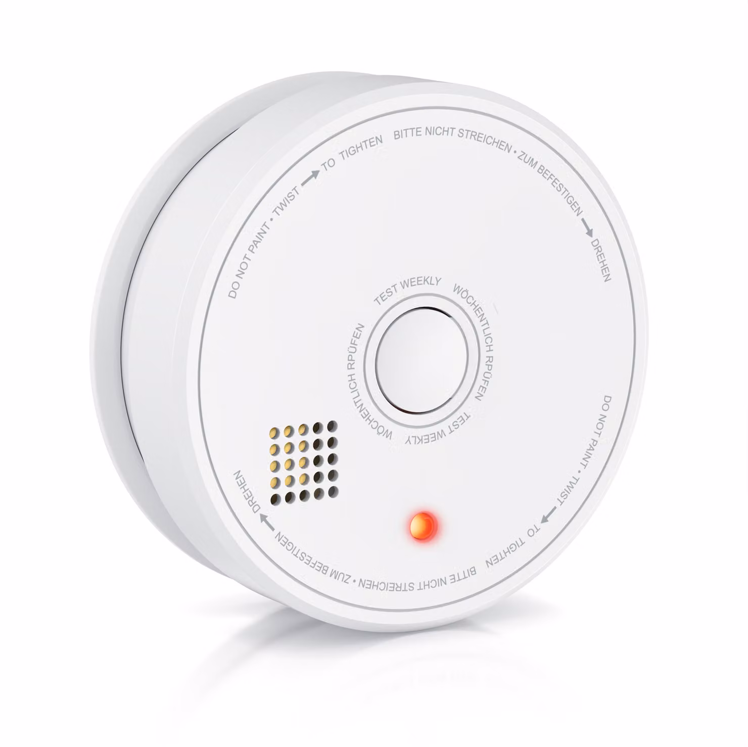 Rivelatore di fumo Brandson - batteria a blocco da 9V - Rivelatore di fumo - batteria sostituibile - dispositivo riutilizzabile - DIN EN 14604 2005 / AC: 2008 - LED - avviso batteria
