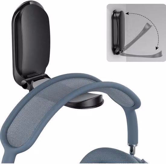 Supporto per cuffie da gaming, da scrivania, magnetico, pieghevole, autoadesivo