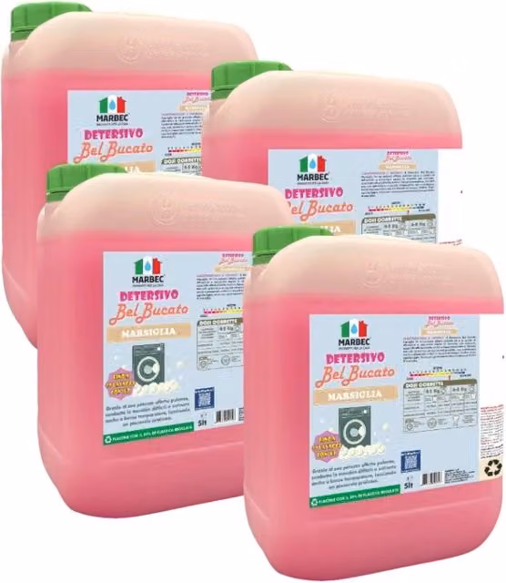 Detersivo BelBucato Marsiglia Marbec Rosa 4x5 l