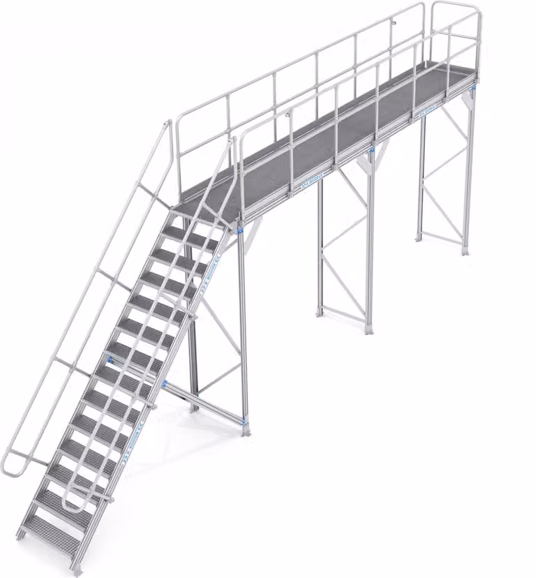 Piattaforma antighiaccio Zarges Modulo base con accesso tramite scala Altezza 3 m Lunghezza 6 m