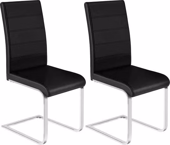 Set di 2 Sedie da Cucina in Pelle Finta - Sedile da Cucina - Stile, Ergonomico e Comodo - Nero Modello: Dimensioni: Peso: Materiali: Colore: Nero Categorie: Sedie da Cucina