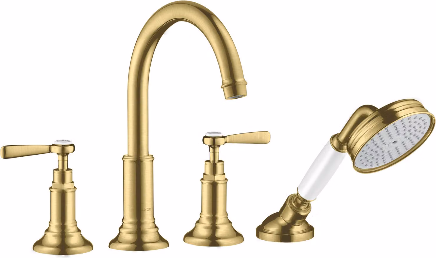 hansgrohe AXOR AXOR Montreux 4 trous pour bordure de carrelage, béqu'illes, projection 196mm, 16554950, 16554950