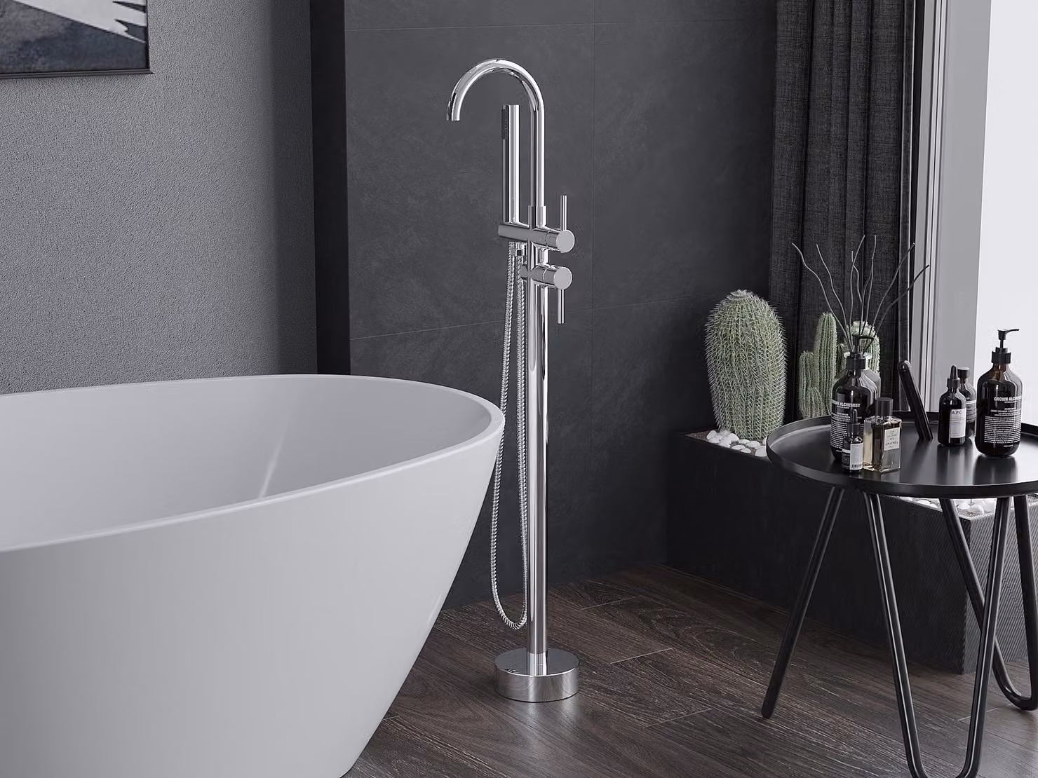 Mexen Alma rubinetto da bagno indipendente, cromo - 75033-00