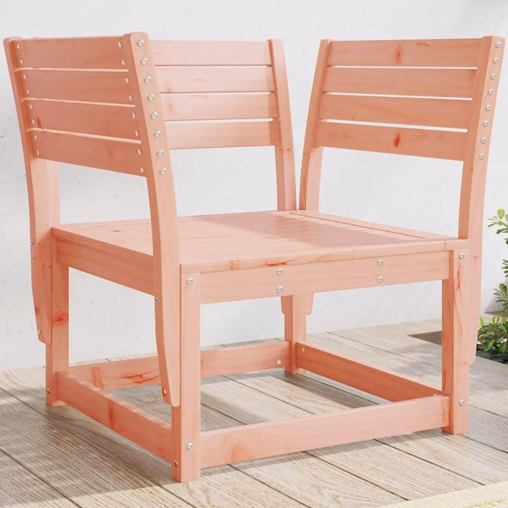 Sedia da giardino vidaXL in legno massello di Douglas marrone con braccioli