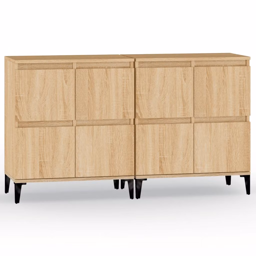 Credenze 2pz Rovere Sonoma 60x35x70 cm in Legno Multistrato