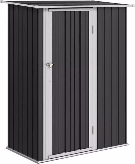 Capanno per attrezzi in metallo ¨C zephmum ¨C scuro 142x86x189 cm