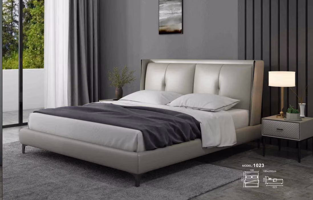 Bett Klassisch Polsterbett Luxus Doppel Schlafzimmer Holz Kunstleder 180x200