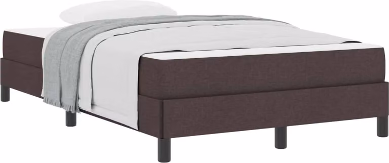 Letto a molle con materasso Marrone Scuro 120 x 200 cm Tessuto