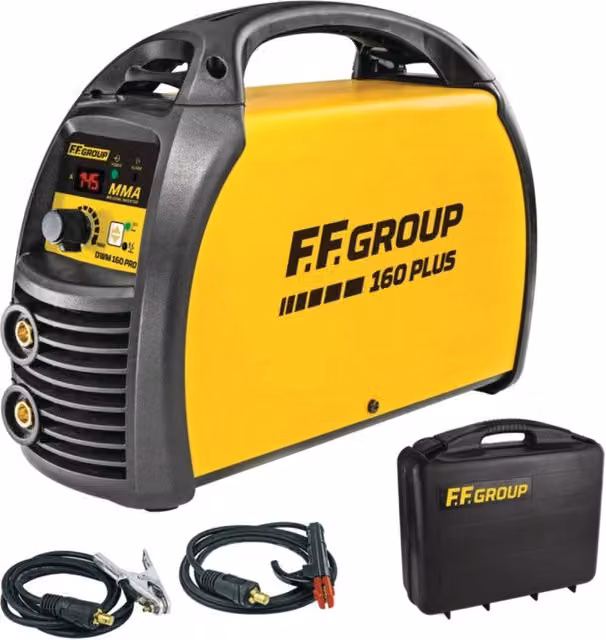 Saldatrice inverter MMA Ff group dwm 160 plus uso semi professionale, colore giallo