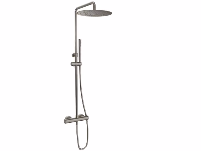 SANYCCES LOOP K Sistema doccia con termostato 30 cm, nichel spazzolato